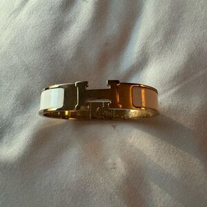 Hermes Gold cuf Bracelet